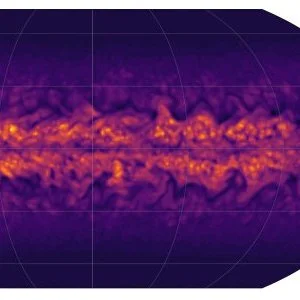 Carte des nuages de roche dans l'atmosphère d'une naine brune