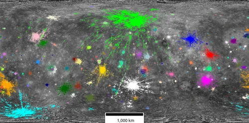 Cartographier les “rayons” des cratères frais de Mercure grâce à l'apprentissage profond