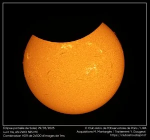 Come and observe the partial eclipse of 29 March 2025 with the Observatoire de Paris-PSL!